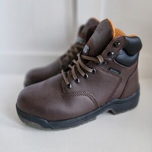 BRAHMA Waterproof 3M Thinsulate Mens Steel Toe Work Boots Sz 8 Brown Leather